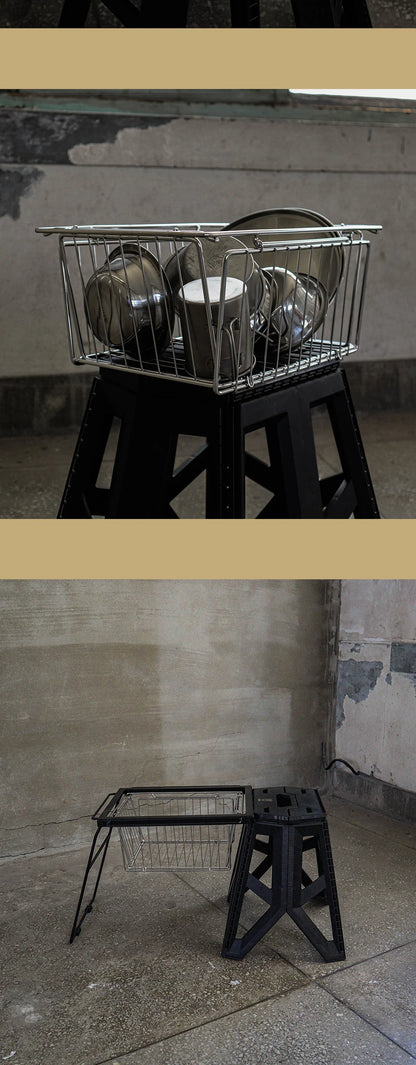 ARBOR FOLDING STAINLESS BASKET WILD CAMPING OUTDOOR