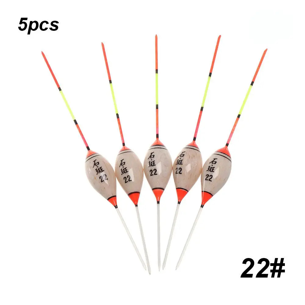 5pcs Fishing Floats Balsa Wood Flotteur Portable Durable Peche Shallow Floating Exquisite Models Accessories