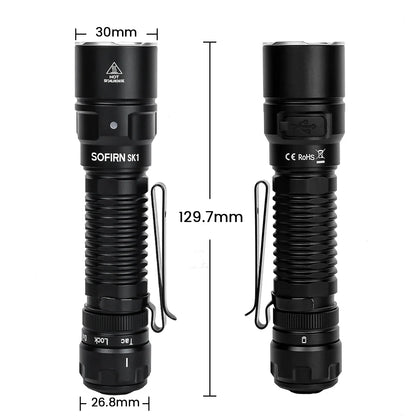 Sofirn SK1 1300lm Tactical Flashlight With Dual Switch