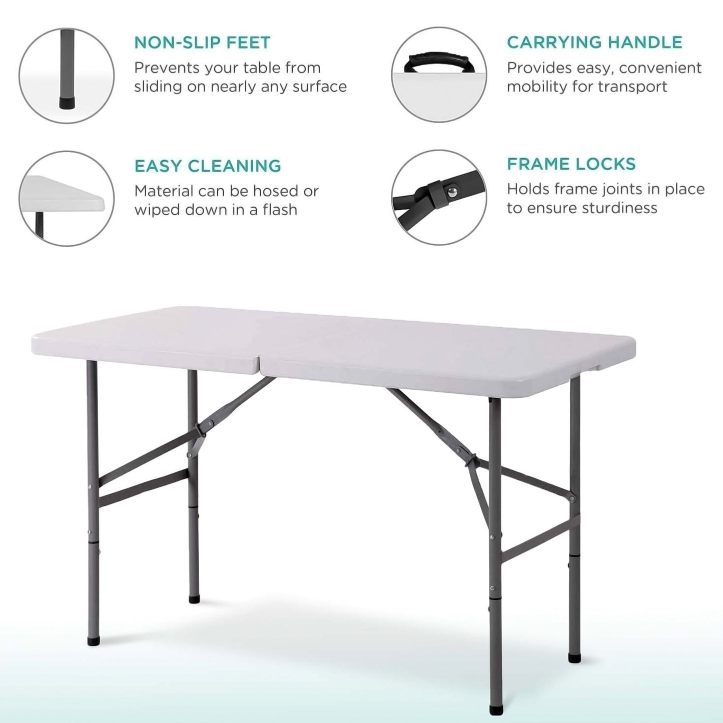 4Ft Foldable Banquet Camping Table [Pack of 2]