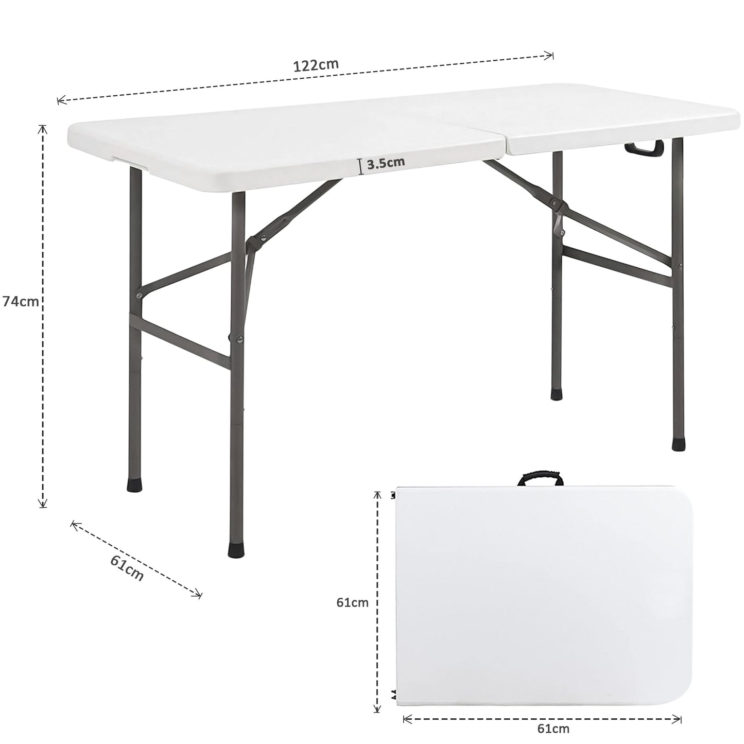 Heavy Duty Folding Table - 4 Feet