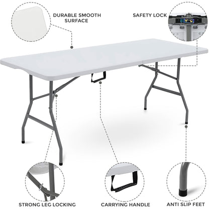 5Ft Foldable Banquet Camping Table [Pack of 2]