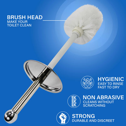 3L Pedal Bin with Toilet Brush Silver