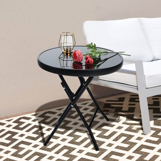 Folding Drinks Side Round Table