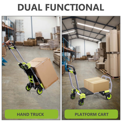 2-in-1 Hand Sack Truck Trolley - 120kg Load Capacity