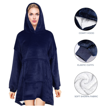 Long Plush Oversized Hoodie Blanket