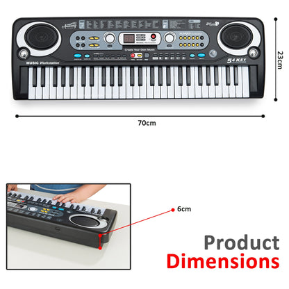 54 Keys Electronic Keyboard Piano + Microphone