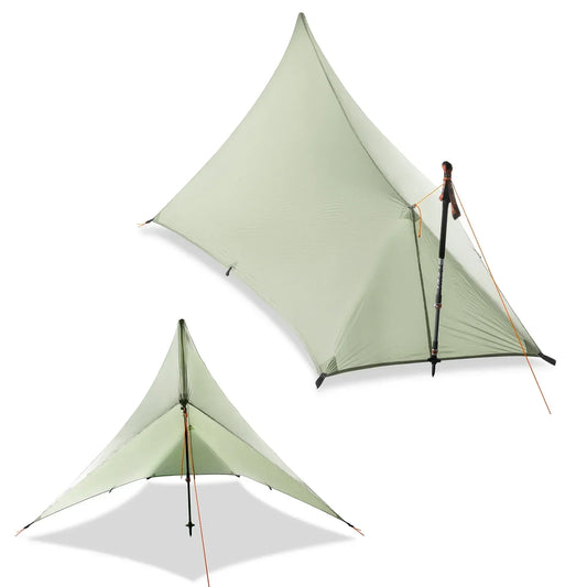 Ultralight Waterproof Flysheet Tent Shelter (Green)-0