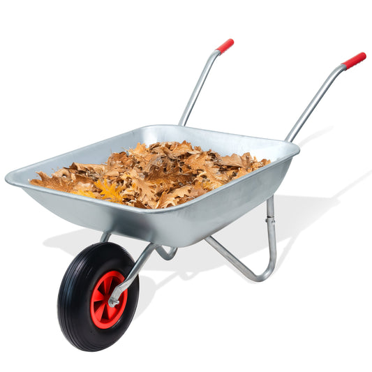 65 Liter Wheelbarrow Metal Cart Heavy Duty