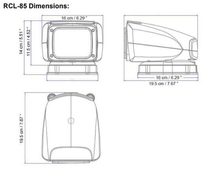 ACR RCL-85 White RC LED Searchlight 12-24V | 4Boats