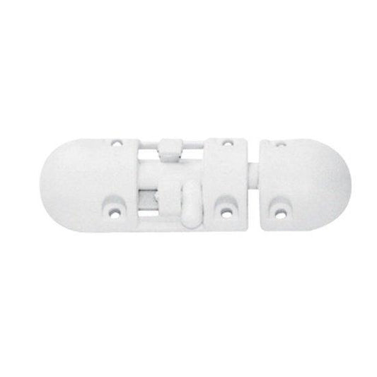Anti-Rattle Barrel Bolt, Plastic, White | 4Boats