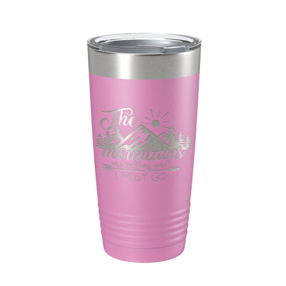 Mountains Are Calling And I Must Go Tumbler Outdoors Travel Mug Insulated Laser Engraved Coffee Cup Camping Hiking Gift 20 oz-14