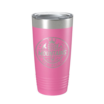 Mountains Are Calling Tumbler Camping Hiking Travel Mug Insulated Laser Engraved Coffee Cup Outdoors Gift 20 oz-11