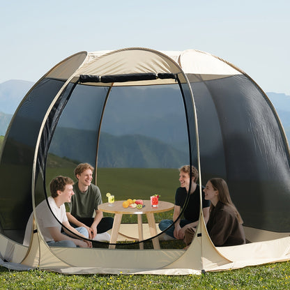 6-8 Person All-Season Portable Sheer Camping Tent-3