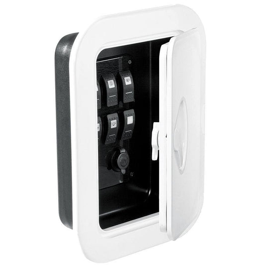 Case Control Panel Enclosure with Lid, White | 4Boats