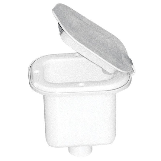Case Shower Head Holder Square w/ Lid 125×97mm White | 4Boats