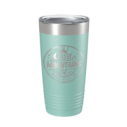 Mountains Are Calling Tumbler Camping Hiking Travel Mug Insulated Laser Engraved Coffee Cup Outdoors Gift 20 oz-12