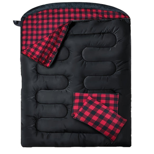 2 Person Double Sleeping Bag for Camping (220x150cm)-0