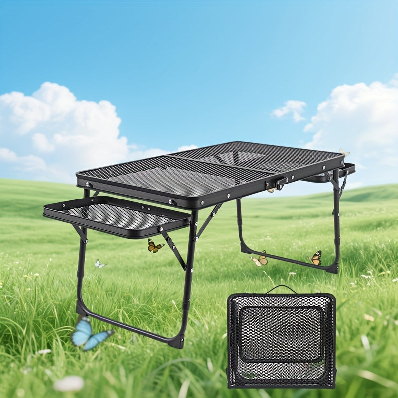 Camping Table with Extendable Wings & Mesh Top-1