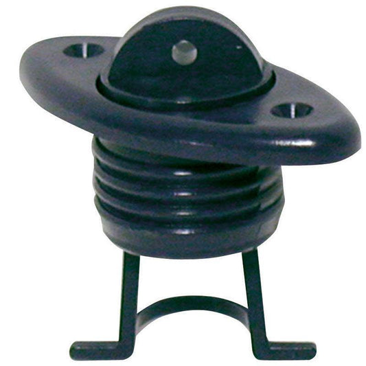 Drain Socket Oval Captive Plug 60x30mm Black | 4Boats
