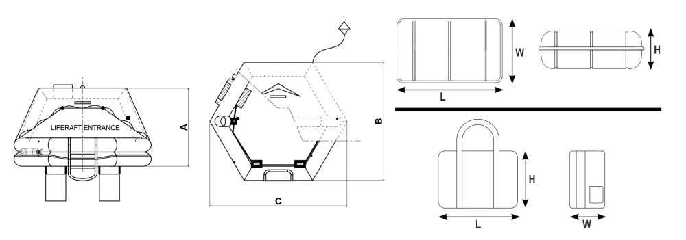 LALIZAS ISO ISO ISO RACING II Liferaft ISO 9650-1:2022 | 4Boats