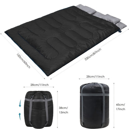Double Sleeping Bag Queen XL for Camping-2