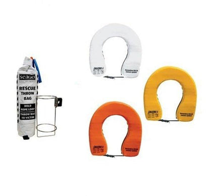 Horseshoe Rescue Lifebuoy & Throw Line Kit | 4Boats