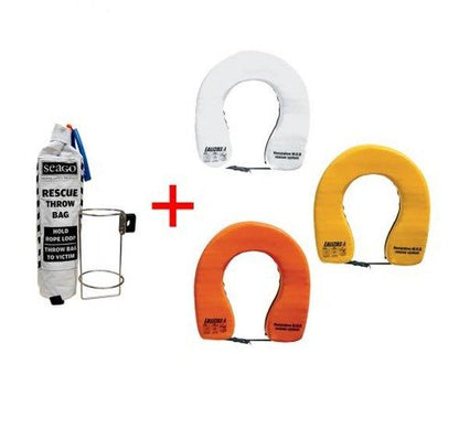 Horseshoe Rescue Lifebuoy & Throw Line Kit | 4Boats
