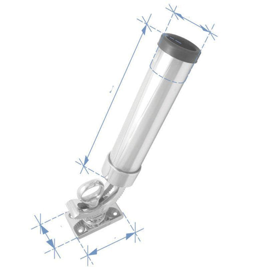 Fishing Rod Deck Holder Inox 316 L232mm W51mm | 4Boats