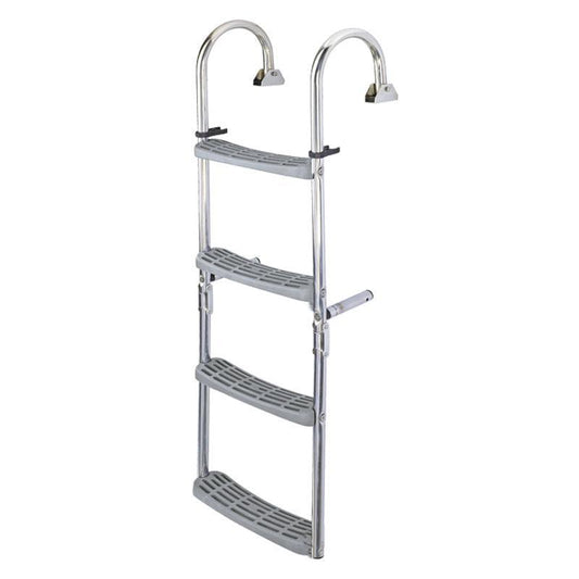 Foldable Ladder Inox 316 - 3+2 Steps, 180° Fold | 4Boats