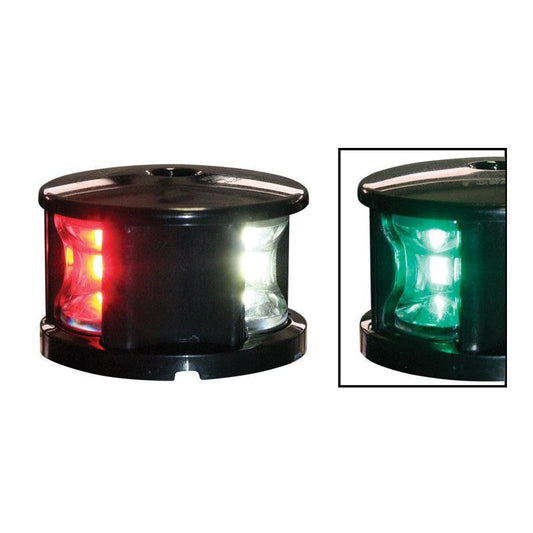 FOS LED 12 Tri-colour Deck Light, Black Housing | 4Boats