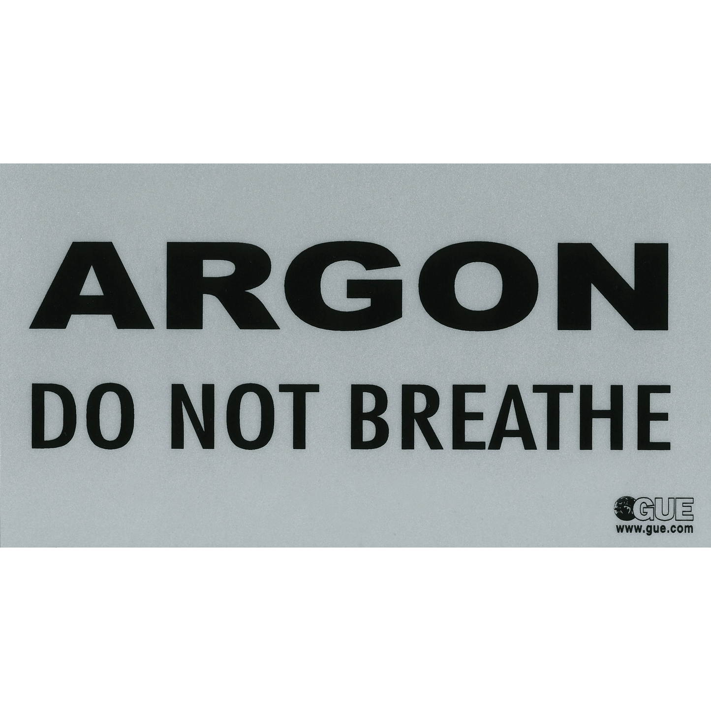 ARGON: "DO NOT BREATHE" Warning Decal