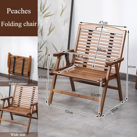 Camping Chair with Wooden Frame