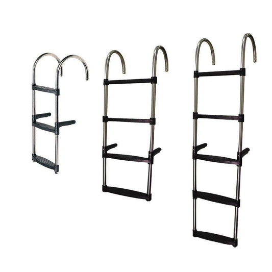 Inox 4-step folding boat ladder – 25 mm stainless | 4Boats