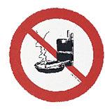 PVC Sticker No smoking 135 mm Decal | 4Boats