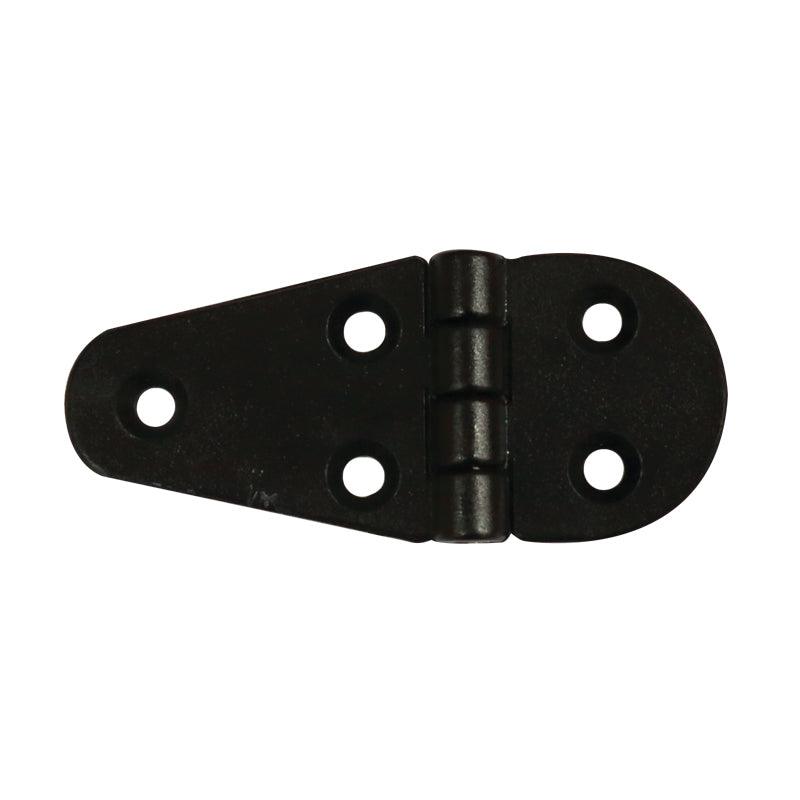 Hinge Polyamide Semi-Oval 90x40x4.5mm Black | 4Boats