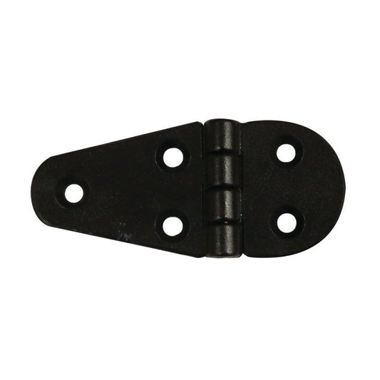 Hinge Polyamide Semi-Oval 90x40x4.5mm Black | 4Boats