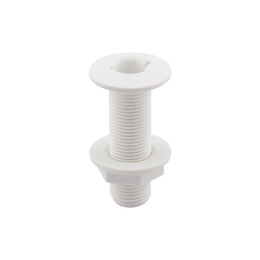 Thru-Hull Fitting 74 mm (2.9 in), 1/2 in bore — White | 4Boats