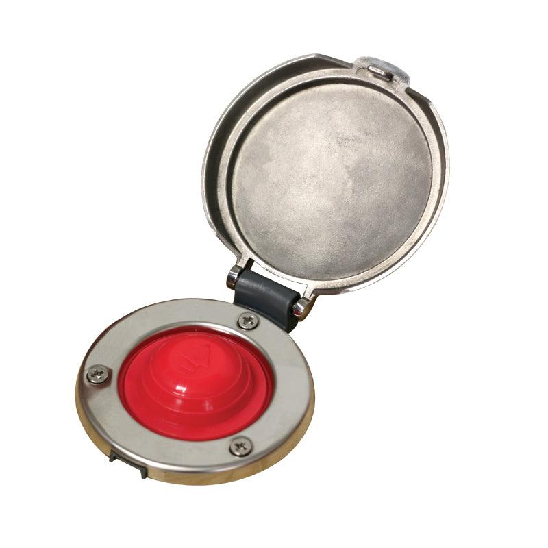 Lofrans' Footswitch Inox — Stainless red push-button | 4Boats