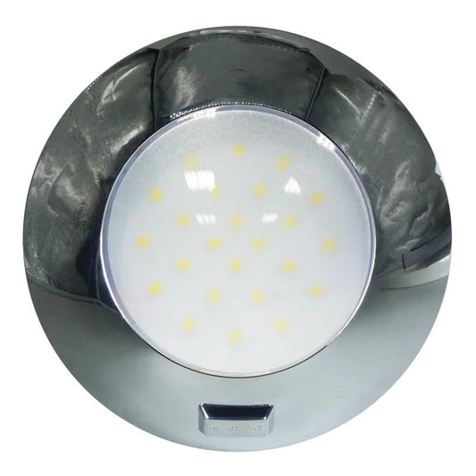 AquaLED Dome Round Chrome Light, 4.8W 12/24V | 4Boats