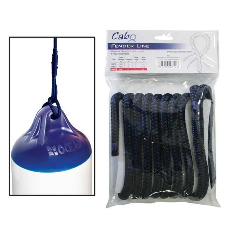 CABO Fender Double-Braided Fender Line 12mm x 3m | 4Boats