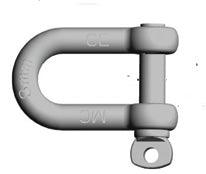 Large Type D Shackle, Galvanised 10mm | 4Boats