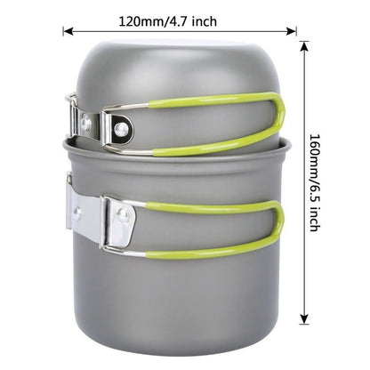Camping Hiking Foldable Cookware Set Pot Pan-2