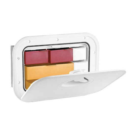 MID LINE Storage Hatch w/Drawers 278x378mm White | 4Boats