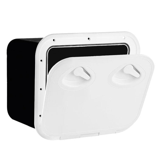 MID LINE Storage Hatch with Lock 380x380mm White | 4Boats