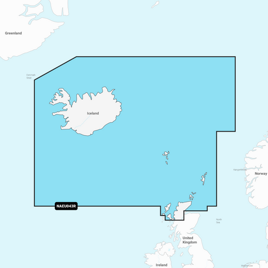 Navionics + EU043R Chart | Iceland to Orkney | 4Boats