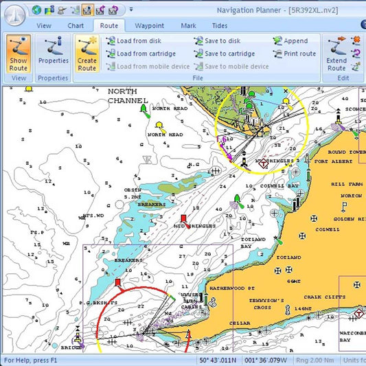 Navionics Navigation Navigation Navigation Planner | PC route | 4Boats