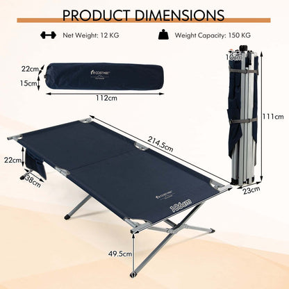 NNECW Foldable Camping Cot with Carry Bag for Camping Office
