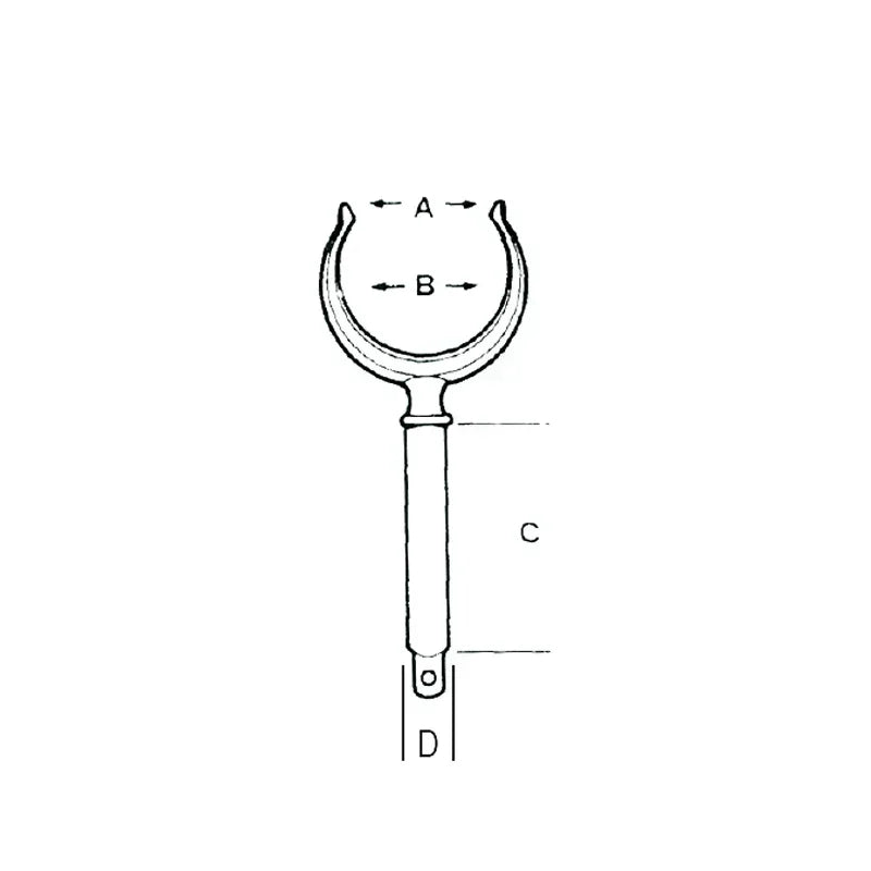 Pair White Polyamide Oarlocks Ø57mm — Durable Rowlocks | 4Boats