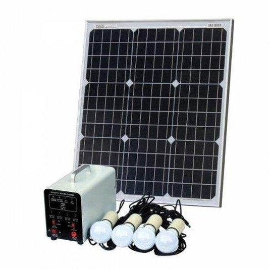 Off-Grid Solar 50W Lighting Kit, 4 × 5 W LEDs, 18 Ah | 4Boats